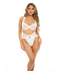 RSVP by Oh la la Cheri Sadie Underwire Lace Bra & High Waist Panty Bright White SM