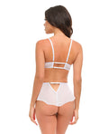 Oh La La Cheri Elena Floral Embroidered 2 pc Set w/Skirted Bottom - White LG - Image 3