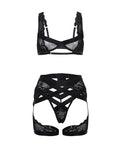 Oh La La Cheri Thalia Mesh & Lace Underwire 3 pc Set - Black XL - Image 5