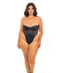 RSVP by Oh la la Cheri Josephine High Leg Teddy w/Removable Fishnet Collared Harness Black 3X - Image 3