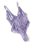 Oh La La Cheri Valentine Lace Teddy w/Bow Details - Purple 3X/4X - Image 4