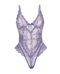 Oh La La Cheri Valentine Lace Teddy w/Bow Details - Purple LG - Image 5