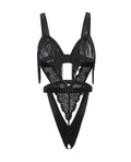Oh La La Cheri Annika Open Cup Teddy w/Fringe Detail - Black S/M - Image 4