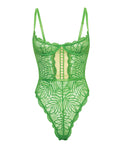 Oh La La Cheri Raine Underwire Shelf Cup Lace Teddy w/Decorative Trim Insert - Green 1X/2X - Image 5