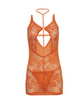 Oh La La Cheri Presley Lace Babydoll w/G-String 2 pc Set - Dragon Fire Orange L/XL - Image 4