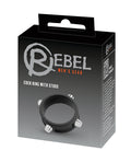 Rebel Rebel Cock Ring w/Studs - Black