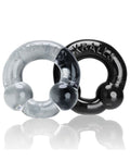 Oxballs Oxballs Ultraballs Cock Rings - Black/Clear Pack of 2