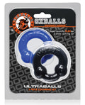 Oxballs Oxballs Ultraballs Cock Rings - Black/Police Blue Pack of 2 - Image 2