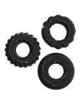 Oxballs Oxballs Bonemaker 3 Pack Cockring Kit - Black - Image 3