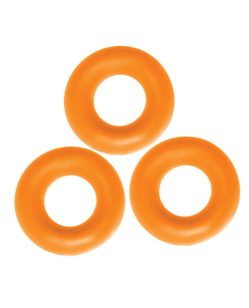 Oxballs Oxballs Fat Willy 3 Pack Jumbo Cock Rings - Orange