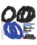 Oxballs Oxballs Gearheads 5 Pack Spinner Rings - Blue/Black - Image 3