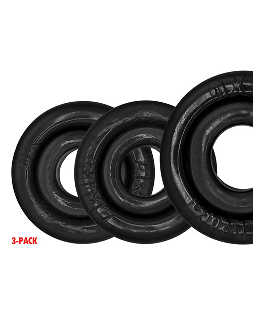 Oxballs Oxballs Rimringz Multi Size 3 Pack of Cock Rings - Black