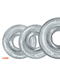 Oxballs Oxballs Rimringz Multi Size 3 Pack of Cock Rings - Clear - Image 2