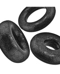 Oxballs Oxballs Cockpack Multi Design 3 Pack Cockrings - Black Mica