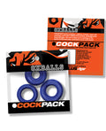 Oxballs Oxballs Cockpack Multi Design 3 Pack Cockrings - Blue Fire