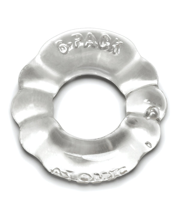 Oxballs Oxballs Atomic Jock 6-Pack Shaped Cockring - Clear