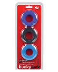 Hunky Junk Hunky Junk C-Ring Multi Pack - Cobalt Pack of 3 - Image 4