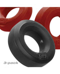 Hunky Junk Hunky Junk C-Ring Multi Pack - Cherry/Tar Ice Pack of 3 - Image 2