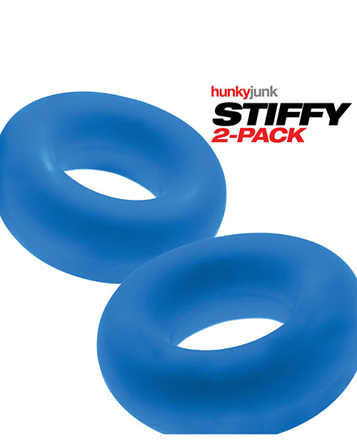 Hunky Junk Hunky Junk Stiffy 2 Pack Cockrings - Teal Ice