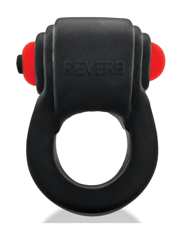 Hunky Junk Hunky Junk Revring Cock Ring w/Vibe - Tar w/Red Vibe
