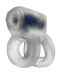Hunky Junk Hunky Junk Revhammer Shaft Vibe Ring - Clear Ice w/Blue Vibe - Image 4