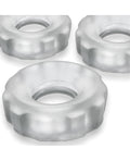 Hunky Junk Hunky Junk Super Huj 3 Pack Cockrings - Clear Ice - Image 2