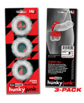 Hunky Junk Hunky Junk Super Huj 3 Pack Cockrings - Clear Ice - Image 3
