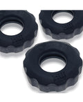 Hunky Junk Hunky Junk Super Huj 3 Pack Cockrings - Tar Ice - Image 2