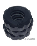 Hunky Junk Hunky Junk Super Huj 3 Pack Cockrings - Tar Ice - Image 3