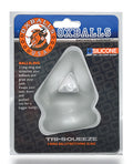 Oxballs Oxballs Tri Squeeze Cocksling & Ballstretcher - Clear Ice - Image 5
