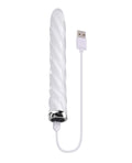 Playboy Playboy Pleasure In the Twist Glass Vibrator - White - Image 5