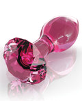 Icicles No. 79 Hand Blown Glass Diamond Butt Plug - Pink (2)