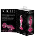 Icicles No. 79 Hand Blown Glass Diamond Butt Plug - Pink (3)
