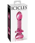 Icicles Icicles No. 82 Hand Blown Glass Butt Plug - Ribbed/Pink