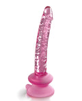Icicles No. 86 Hand Blown Glass Massager w/Suction Cup - Pink (2)