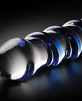 Icicles Icicles No. 5 Hand Blown Glass Massager - Clear w/Blue Swirls - Image 5