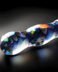 Icicles Icicles No. 8 Hand Blown Glass Massager - Clear w/Inside Blue Swirls - Image 5