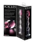 Icicles Icicles No. 12 Hand Blown Glass Massager - Clear w/Rose Tip