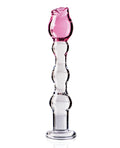 Icicles Icicles No. 12 Hand Blown Glass Massager - Clear w/Rose Tip - Image 4