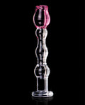 Icicles Icicles No. 12 Hand Blown Glass Massager - Clear w/Rose Tip - Image 5