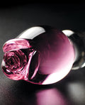 Icicles Icicles No. 12 Hand Blown Glass Massager - Clear w/Rose Tip - Image 2