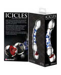 Icicles Icicles No. 18 Hand Blown Glass Massager - Clear w/Blue Knobs - Image 2
