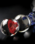 Icicles Icicles No. 18 Hand Blown Glass Massager - Clear w/Blue Knobs - Image 5
