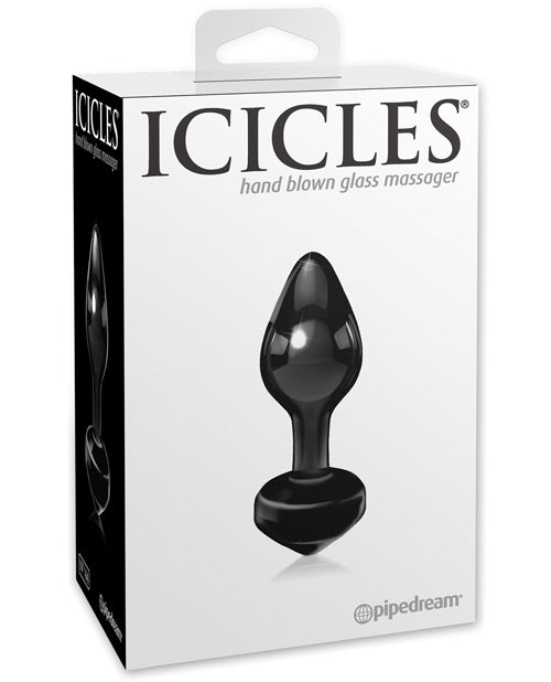 Icicles Icicles No. 44 Hand Blown Glass Butt Plug - Black
