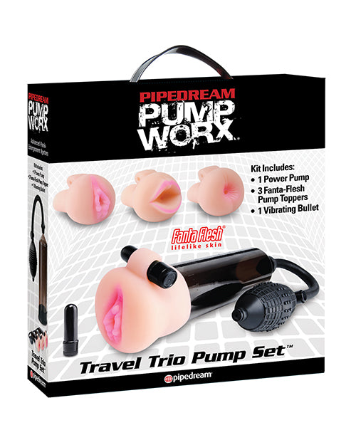 Pump Worx Pump Worx Travel Trio Pump Set - Power Pump, Bullet & 3 Attch.