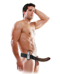Fetish Fantasy Series Fetish Fantasy Series 8" Vibrating Hollow Strap On - Brown - Image 2