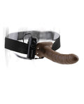 Fetish Fantasy Series Fetish Fantasy Series 8" Vibrating Hollow Strap On - Brown - Image 3
