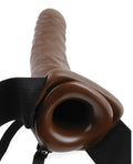 Fetish Fantasy Series Fetish Fantasy Series 8" Vibrating Hollow Strap On - Brown - Image 5