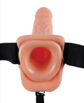 Fetish Fantasy Series Fetish Fantasy Series 9" Vibrating Hollow Strap On w/Balls - Flesh - Image 4