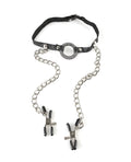 Fetish Fantasy Series Fetish Fantasy Series O-Ring Gag w/Nipple Clamps - Image 2